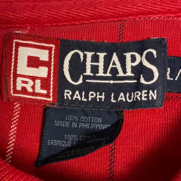 Chaps Men's Red Checkered Polo Shirt - Picture 3 of 6